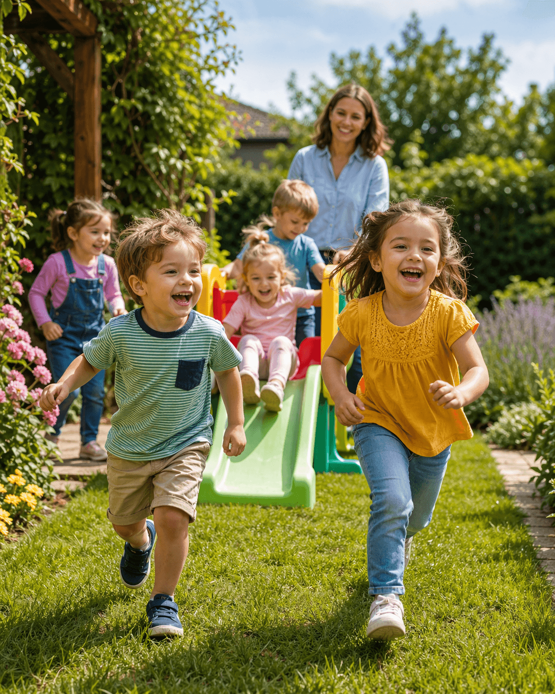 Children playing outdoors